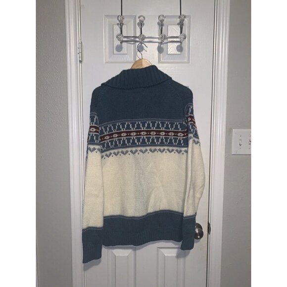 Sigallo Vintage Acrylic Button Down Grandpacore Winter Sweater Cardigan Large - Picture 5 of 8